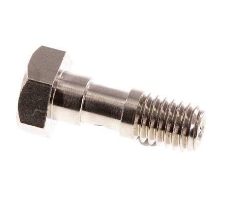 1-way nickel-plated Brass Banjo Bolt with M5 Male Threads L14.5mm [10 Pieces]