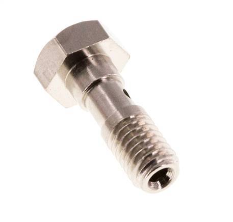 1-way nickel-plated Brass Banjo Bolt with M5 Male Threads L14.5mm [10 Pieces]