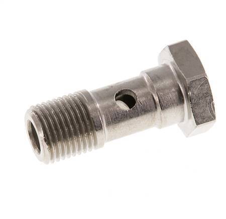 1-way nickel-plated Brass Banjo Bolt with G1/8'' Male Threads L24mm [5 Pieces]