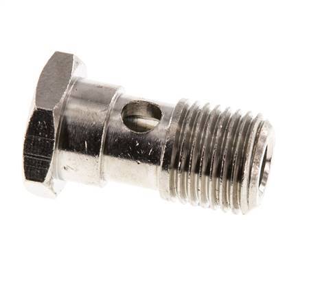1-way nickel-plated Brass Banjo Bolt with G1/4'' Male Threads L25mm [2 Pieces]