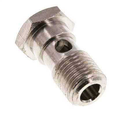 1-way nickel-plated Brass Banjo Bolt with G1/4'' Male Threads L25mm [2 Pieces]
