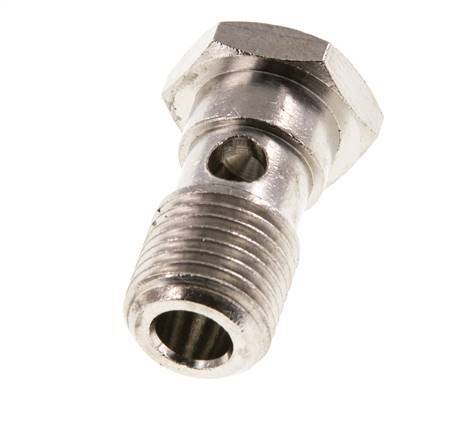 1-way nickel-plated Brass Banjo Bolt with G1/4'' Male Threads L25mm [2 Pieces]