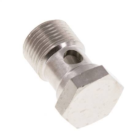 1-way nickel-plated Brass Banjo Bolt with G3/8'' Male Threads L26mm [2 Pieces]