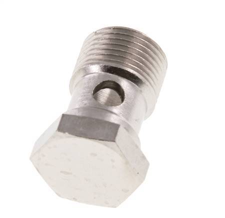 1-way nickel-plated Brass Banjo Bolt with G3/8'' Male Threads L26mm [2 Pieces]