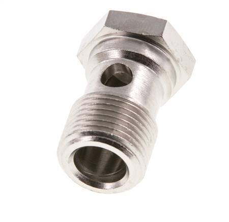 1-way nickel-plated Brass Banjo Bolt with G3/8'' Male Threads L26mm [2 Pieces]