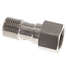 1-way nickel-plated Brass Banjo Bolt with G1/2'' Male and Female Threads L37mm