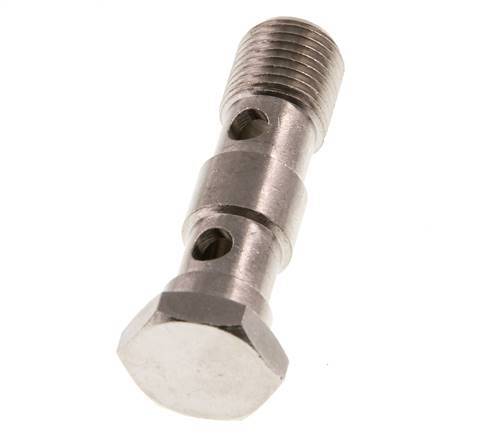 2-way nickel-plated Brass Banjo Bolt with G1/4'' Male Threads L46mm [2 Pieces]