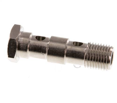 2-way nickel-plated Brass Banjo Bolt with G1/4'' Male Threads L46mm [2 Pieces]