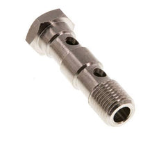 2-way nickel-plated Brass Banjo Bolt with G1/4'' Male Threads L46mm [2 Pieces]