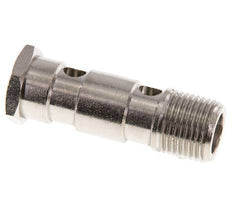 2-way nickel-plated Brass Banjo Bolt with G1/2'' Male Threads L62.5mm