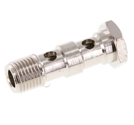 2-way nickel-plated Brass Banjo Bolt with G1/4'' Male Threads L41mm [2 Pieces]