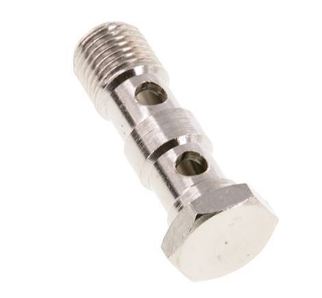 2-way nickel-plated Brass Banjo Bolt with G1/4'' Male Threads L41mm [2 Pieces]