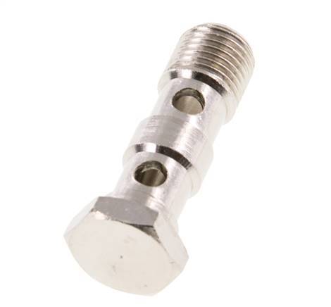 2-way nickel-plated Brass Banjo Bolt with G1/4'' Male Threads L41mm [2 Pieces]
