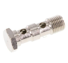 2-way nickel-plated Brass Banjo Bolt with G1/4'' Male Threads L41mm [2 Pieces]