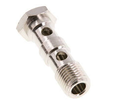 2-way nickel-plated Brass Banjo Bolt with G1/4'' Male Threads L41mm [2 Pieces]
