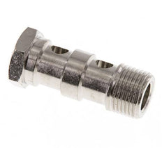 2-way nickel-plated Brass Banjo Bolt with G3/8'' Male Threads L42mm [2 Pieces]