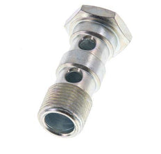 2-way zinc plated Steel Banjo Bolt with G3/8'' Male Threads L43mm