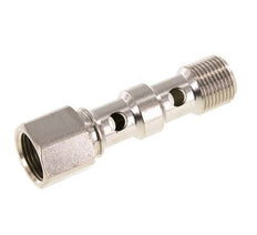 2-way nickel-plated Brass Banjo Bolt with G3/8'' Male and Female Threads L53.8mm