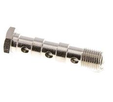 3-way nickel-plated Brass Banjo Bolt with G1/4'' Male Threads L58mm [2 Pieces]