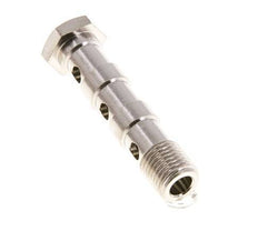 3-way nickel-plated Brass Banjo Bolt with G1/4'' Male Threads L58mm [2 Pieces]