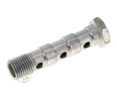3-way zinc plated Steel Banjo Bolt with G1/4'' Male Threads L57mm