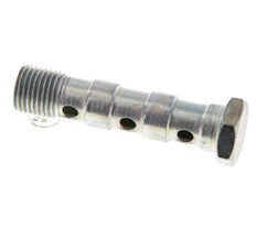 3-way zinc plated Steel Banjo Bolt with G1/4'' Male Threads L57mm
