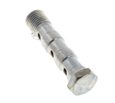 3-way zinc plated Steel Banjo Bolt with G1/4'' Male Threads L57mm