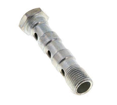 3-way zinc plated Steel Banjo Bolt with G1/4'' Male Threads L57mm