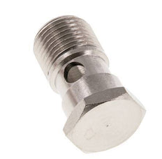 1-way nickel-plated Brass Banjo Bolt with G1/2'' Male Threads L37.3mm