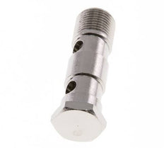 2-way nickel-plated Brass Banjo Bolt with G3/8'' Male Threads L53.5mm