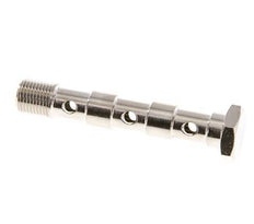 3-way nickel-plated Brass Banjo Bolt with G1/8'' Male Threads L57mm [2 Pieces]