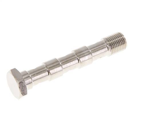 3-way nickel-plated Brass Banjo Bolt with G1/8'' Male Threads L57mm [2 Pieces]