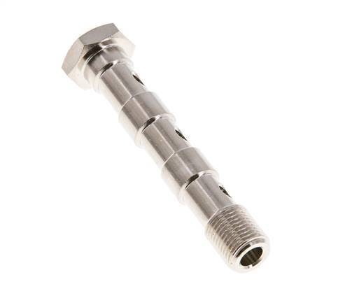 3-way nickel-plated Brass Banjo Bolt with G1/8'' Male Threads L57mm [2 Pieces]