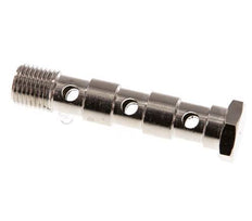 3-way nickel-plated Brass Banjo Bolt with G1/4'' Male Threads L67mm [2 Pieces]