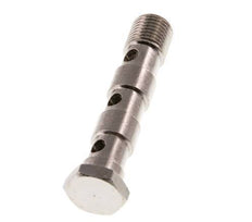 3-way nickel-plated Brass Banjo Bolt with G1/4'' Male Threads L67mm [2 Pieces]