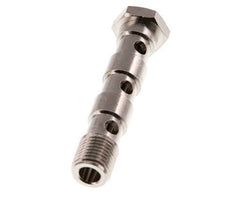 3-way nickel-plated Brass Banjo Bolt with G1/4'' Male Threads L67mm [2 Pieces]