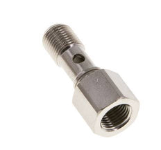 1-way nickel-plated Brass Banjo Bolt with G1/8'' Male and Female Threads L24mm [2 Pieces]