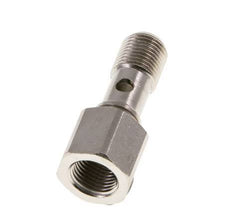 1-way nickel-plated Brass Banjo Bolt with G1/8'' Male and Female Threads L24mm [2 Pieces]
