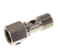 1-way nickel-plated Brass Banjo Bolt with G3/8'' Male and Female Threads L32mm