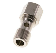 1-way nickel-plated Brass Banjo Bolt with G3/8'' Male and Female Threads L32mm