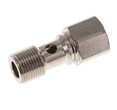 1-way nickel-plated Brass Banjo Bolt with G3/8'' Male and Female Threads L32mm