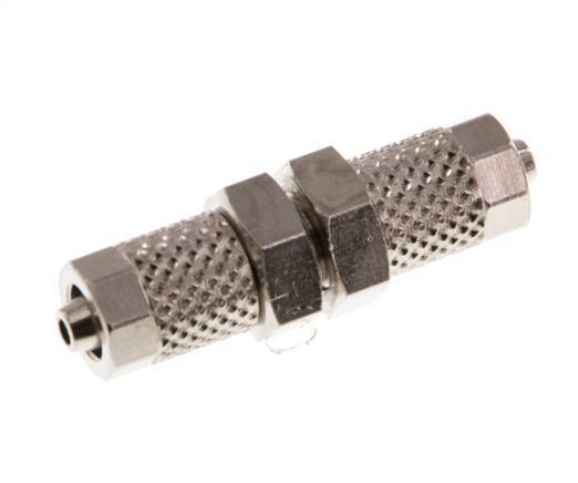5x3 Nickel plated Brass Straight Push-on Fitting Bulkhead [2 Pieces]