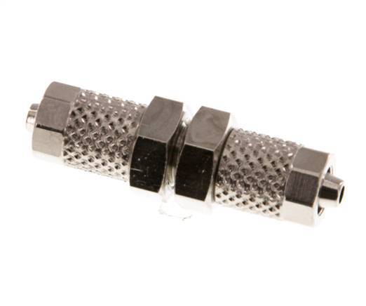 5x3 Nickel plated Brass Straight Push-on Fitting Bulkhead [2 Pieces]