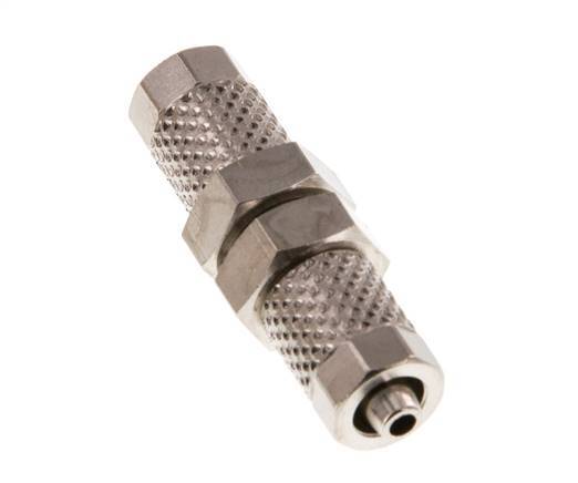 5x3 Nickel plated Brass Straight Push-on Fitting Bulkhead [2 Pieces]