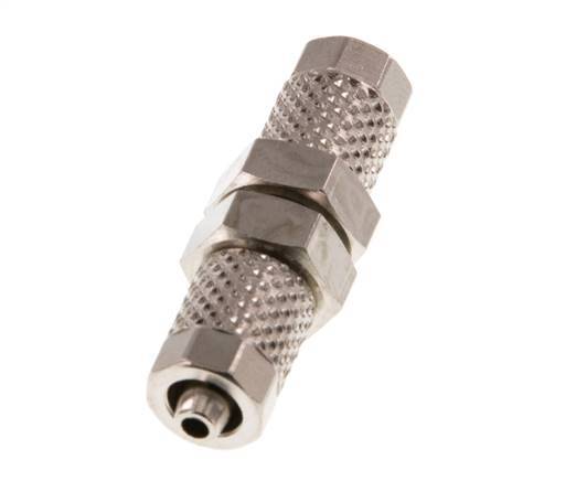 5x3 Nickel plated Brass Straight Push-on Fitting Bulkhead [2 Pieces]