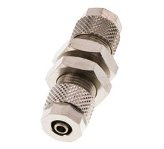 8x6 & 6x4 Nickel plated Brass Straight Push-on Fitting Bulkhead [2 Pieces]