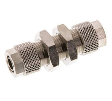 8x6 Nickel plated Brass Straight Push-on Fitting Bulkhead [2 Pieces]