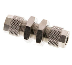 8x6 Nickel plated Brass Straight Push-on Fitting Bulkhead [2 Pieces]