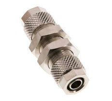 8x6 Nickel plated Brass Straight Push-on Fitting Bulkhead [2 Pieces]