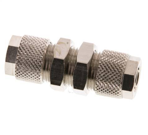 10x8 & 8x6 Nickel plated Brass Straight Push-on Fitting Bulkhead